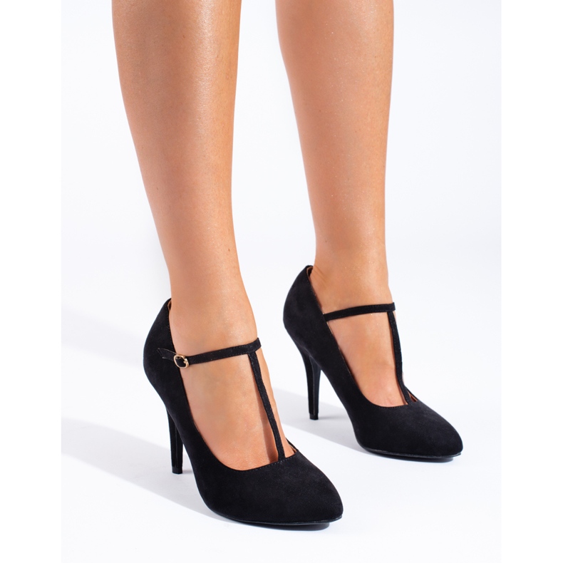 Svarta pumps i mocka från Shelovet 1