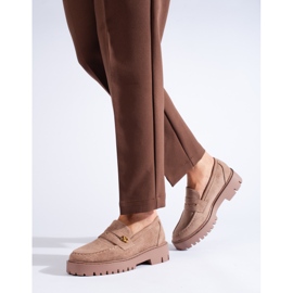 Klassiska mörkbeige mocka damskor från Shelovet 2