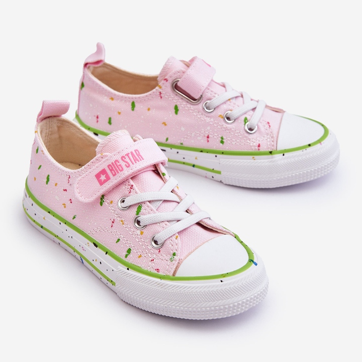 Sneakers med kardborreband för barn Big Star LL374064 Rosa 1