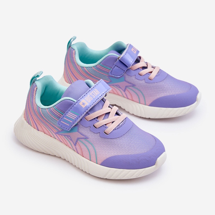 Lätta barnsportskor Memory Foam System Big Star LL374151 Lila violett 1