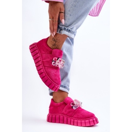 PS1 Fashionabla Slip-On sportskor med Fuchsia Desire dekoration rosa 2