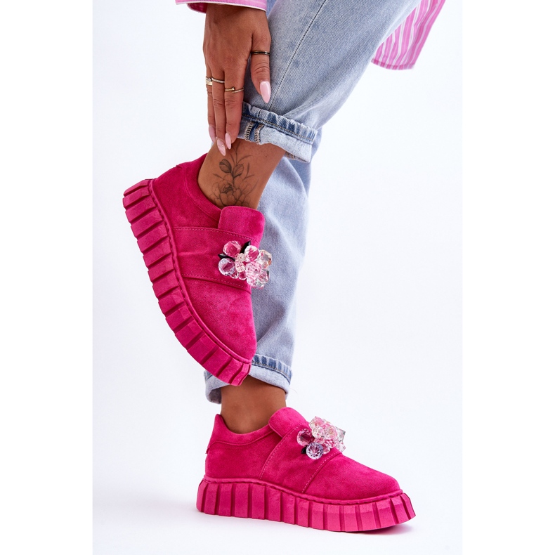 PS1 Fashionabla Slip-On sportskor med Fuchsia Desire dekoration rosa 2