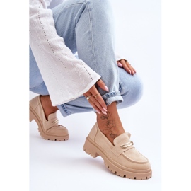 PS1 Slip-On Loafers i mocka för kvinnor Beige Pure Love 1