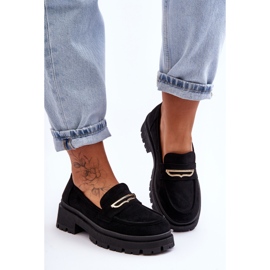 PS1 Slip-on Loafers i mocka för kvinnor Svart Pure Love 1