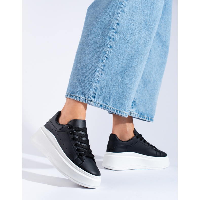 Shelovet svarta sportskor för kvinnor vit 1