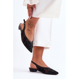 PG1 Blomsterballerinor för kvinnor Black Adore svart 2