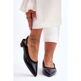 PG1 Läderballerinor med dubbar Svart Laroshe 1