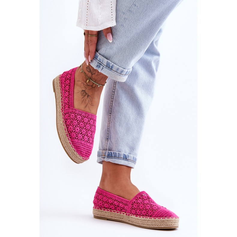 PG1 Dam Openwork Espadrilles Rosa One Lover 2