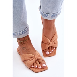 Orange Vanilla Sky Velour Tofflor för kvinnor 2