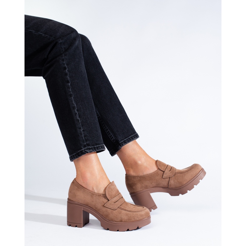 W. Potocki Mörkbeige höga klackar från Potocki 1