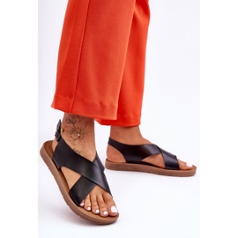 PG1 Lätt klassiska damsandaler Svart Lenny 1