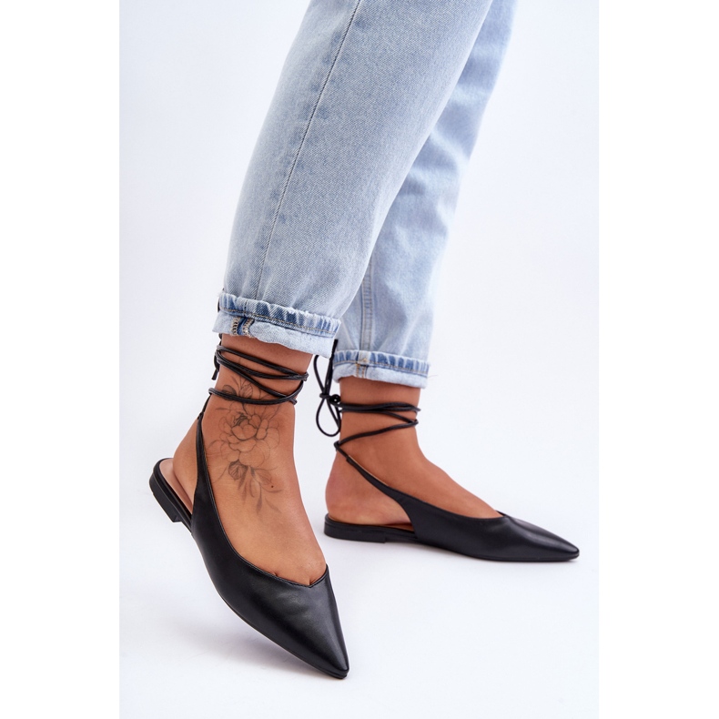 PG1 Ballerina med snörning för kvinnor Svart Lilly Ann 1