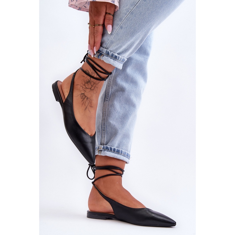 PG1 Ballerina med snörning för kvinnor Svart Lilly Ann 2