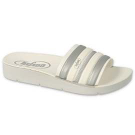 Befado barntofflor 067Y001 beige med ränder vit 3