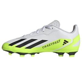 Adidas X Crazyfast.4 FxG Jr IE1588 fotbollsskor vit vit 1