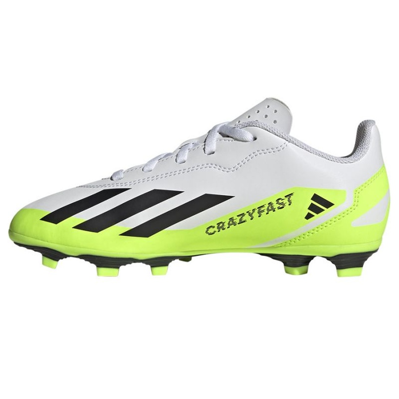 Adidas X Crazyfast.4 FxG Jr IE1588 fotbollsskor vit vit 1