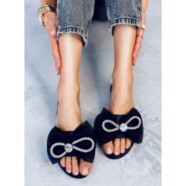 Seastar Monique Black rosett tofflor svart 2