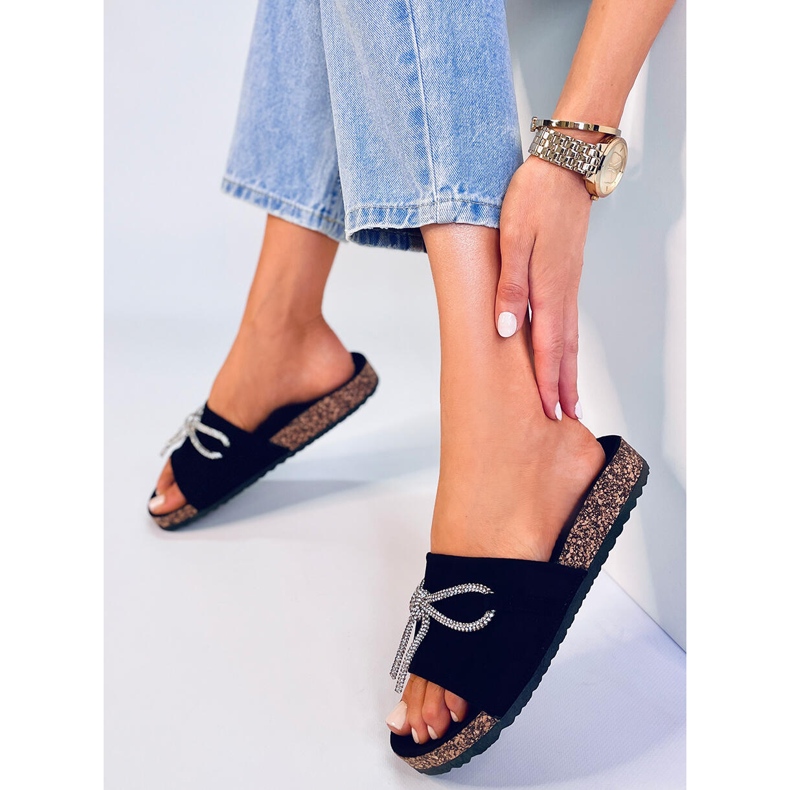 Kork rutschbanor med strass Dietz Black svart 1