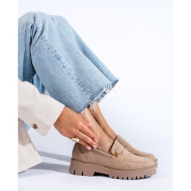 Klassiska mocka ljusbeige damskor från Shelovet 1