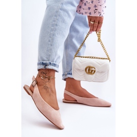 PS1 Kenra Ballerinor i rosa mocka för kvinnor 1