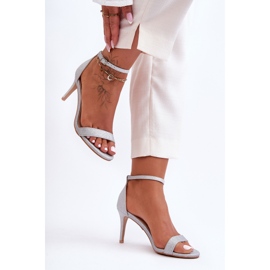 Blanka Gedna Silver Sandaler med hög klack silver- 1