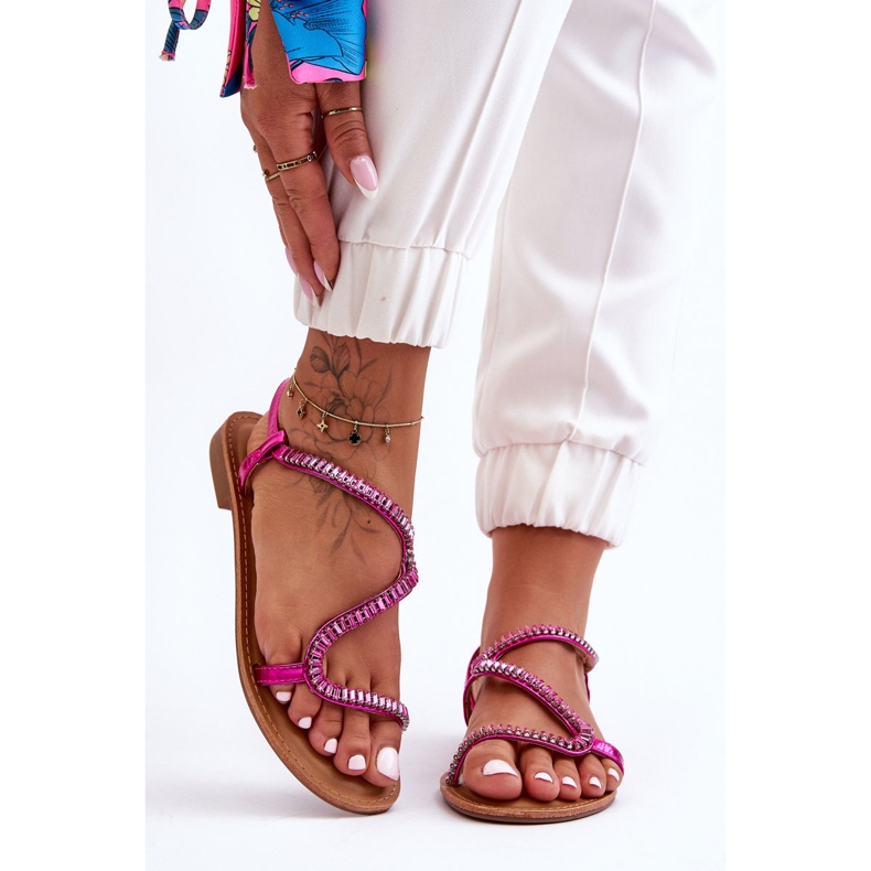 Hayen Slip-on sandaler för kvinnor med utsmyckningar Rosa 1