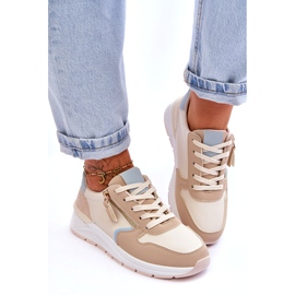 PA1 Damsportskor med dragkedja Beige Larisa 3