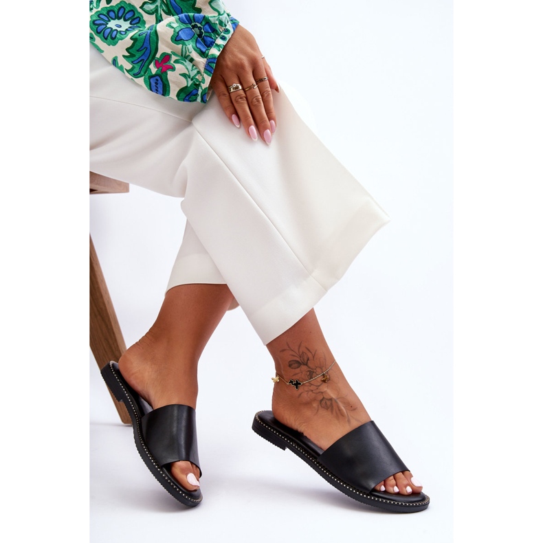 Klassiska svarta Aphrodite-tofflor för kvinnor 1