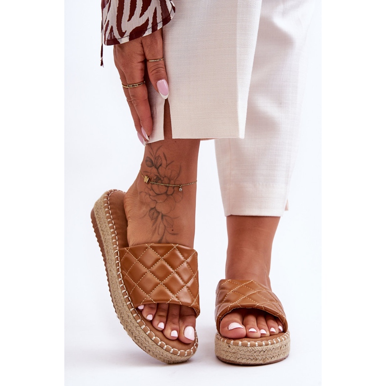 Damtofflor Camel Lullaby Platform brun 2