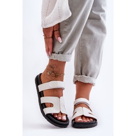 Kvinnors tofflor kardborreband Vit Jose 2