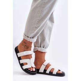 Kvinnors tofflor kardborreband Vit Jose 1