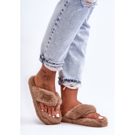 Dam Pälstofflor Tofflor Brun Elma 1