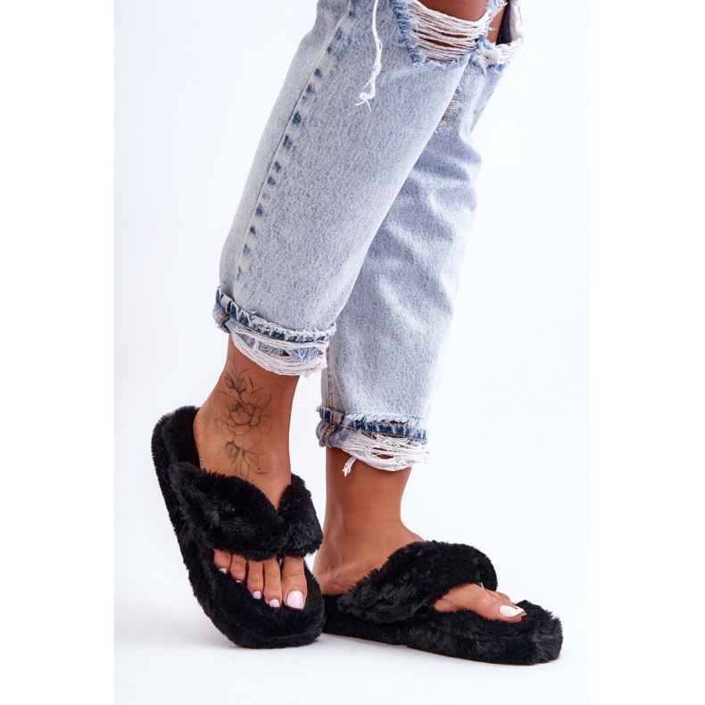 Dam Pälstofflor Tofflor Svart Elma 1