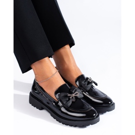SHELOVET Loafers Med En Rosett svart 2