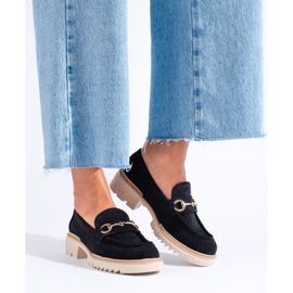 Seastar Genombrutna mockasiner för kvinnor på Shelovets svarta plattform 2