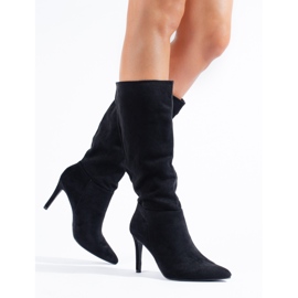 Svarta klackskor i mocka från Shelovet 1