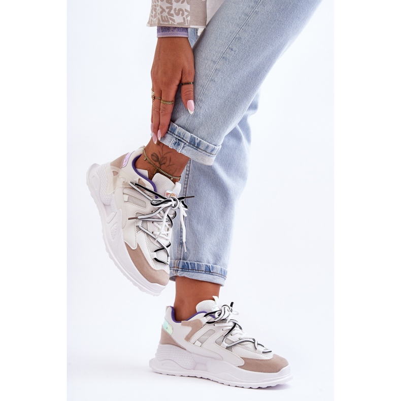 Läderplattform Sportskor Vit Sifel 2