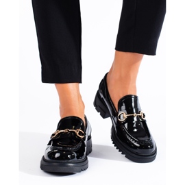 Svarta lack loafers från Shelovet 1