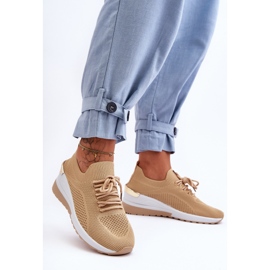 PG1 Tyg Slip-On Sportskor Beige Visconti Wedge 2