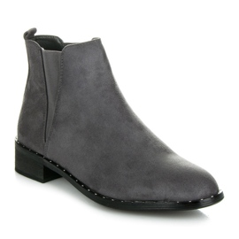 Marquiz Chelsea boots med djurmotiv grå 1