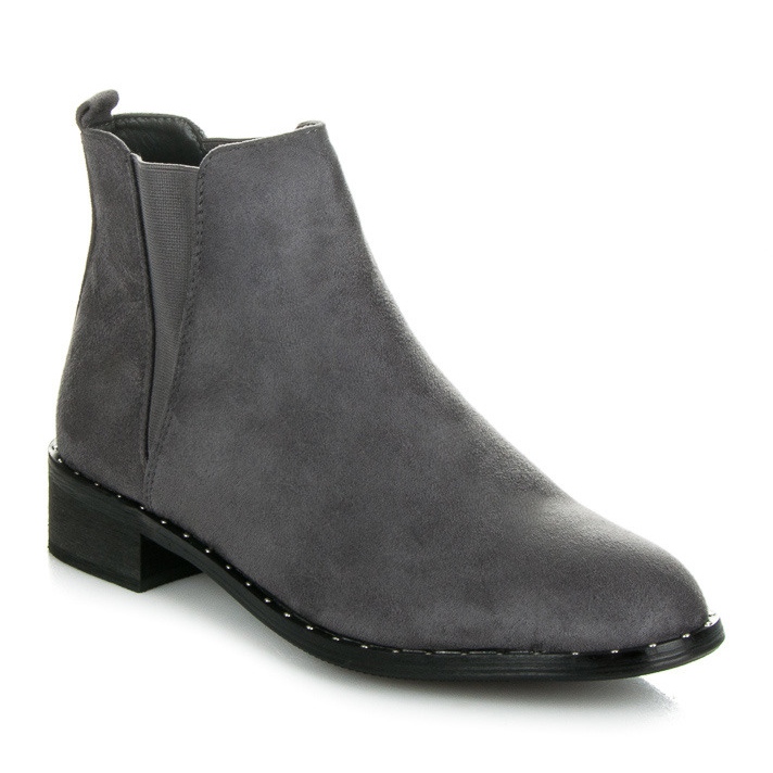 Marquiz Chelsea boots med djurmotiv grå 1