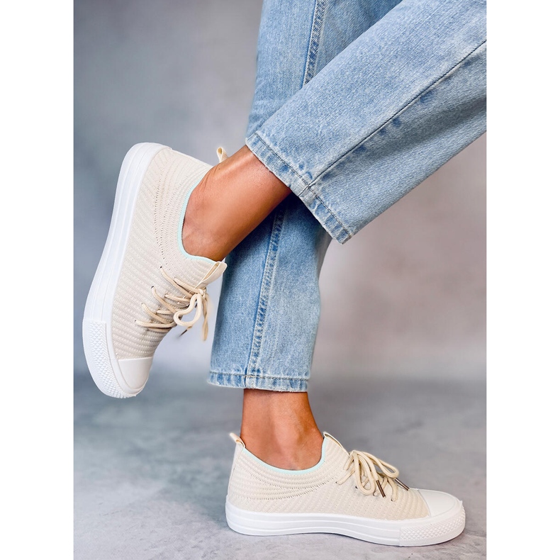 Bruni LT.BEIGE strumpsneakers för dam 1