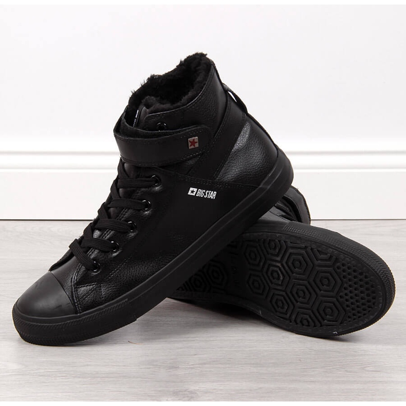 Isolerade svarta sneakers för män Big Star Y174020F 2