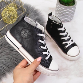 Barnsneakers eko läder svart Big Star II374003 1