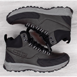 Big Star II174176 grå vandringskängor för män 1