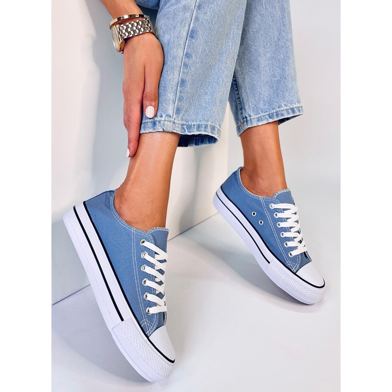 Klassiska damsneakers Fargis L.BLUE blå 1