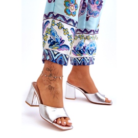 Silver Eco-Lebal Eco-Leather Flip Flops 1