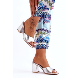 Silver Eco-Lebal Eco-Leather Flip Flops 2