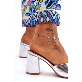 Silver Eco-Lebal Eco-Leather Flip Flops silver- 4