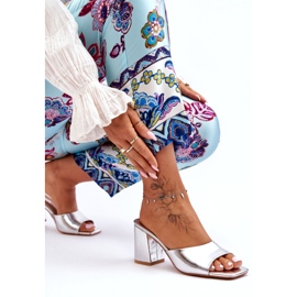 Silver Eco-Lebal Eco-Leather Flip Flops 5